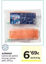 Oferta de Altamar - Lloms De Salmó Noruec Sense Pell por 6,69€ en Caprabo