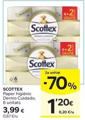 Oferta de Scottex - Paper Higiènic Dermo Cuidado por 3,99€ en Caprabo