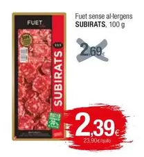 Oferta de Subirats - Fuet Sense Al-lergens por 2,39€ en Condis