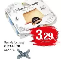 Oferta de Que's Lider - Flam De Formatge por 3,29€ en Condis