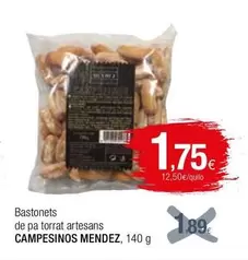 Oferta de Mendez - Bastonets De Pa Torrat Artesans por 1,75€ en Condis