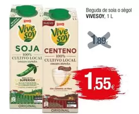 Oferta de ViveSoy - Beguda De Soia O Segol por 1,55€ en Condis