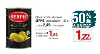 Oferta de Serpis - Olives Farcides D'anxova Gran Seleccio por 2,45€ en Condis