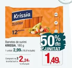 Oferta de Krissia - Barretes De Surimi por 2,99€ en Condis