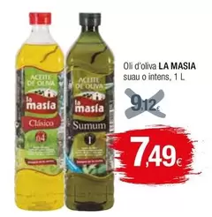 Oferta de La Masía - Oli D'oliva Suau O Intens por 7,49€ en Condis