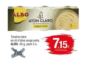 Oferta de Albo - Tonyina Clara En Oli D'oliva Verge Extra por 7,15€ en Condis