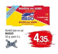 Oferta de Massó - Bonitol Baix En Sal por 4,95€ en Condis