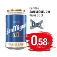 Oferta de San Miguel - Cervesa 0,0 por 0,58€ en Condis