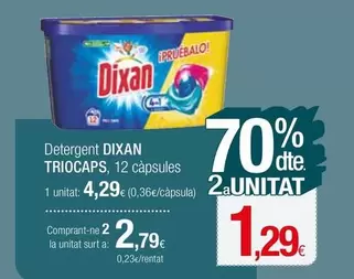 Oferta de Dixan - Detergent Triocaps por 4,29€ en Condis