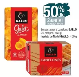 Oferta de Gallo - En Pasta Per A Canelons 20 Plaques en Condis