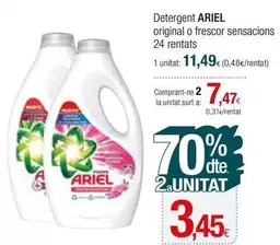 Oferta de Ariel - Detergent Original O Frescor Sensacions por 11,49€ en Condis