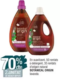 Oferta de Botanical Origin - En suavitzant, 50 rentats o detergent, rentats d'origen natural en Condis