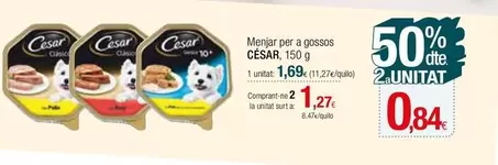 Oferta de Cesar - Menjar Per A Gossos por 1,69€ en Condis