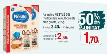 Oferta de Nestlé - Farinetes 0% Multicereals O Multicereals Amb Gala por 3,4€ en Condis