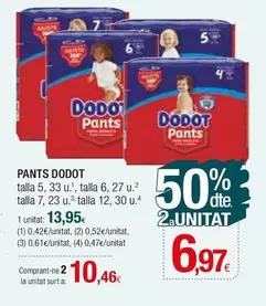 Oferta de Dodot - Pants Talla por 13,95€ en Condis