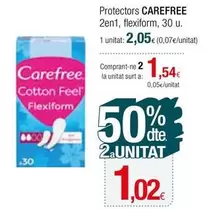 Oferta de Carefree - Protectors por 2,05€ en Condis