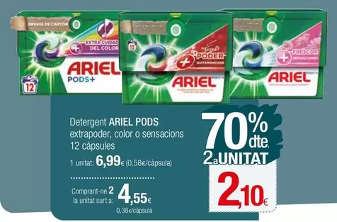 Oferta de Ariel - Detergent Extraodor por 6,99€ en Condis