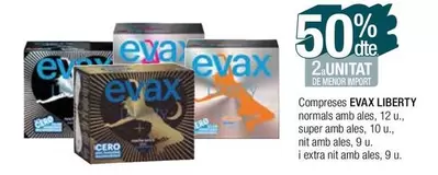 Oferta de Evax - Compresas Liberty en Condis