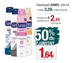 Oferta de Sanex - Desodorant por 3,29€ en Condis