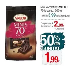 Oferta de Valor - Mini Xocolatines 70% Cacau por 3,99€ en Condis