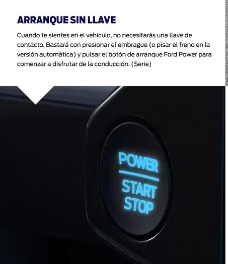 Oferta de Arranque Sin Llave en Ford