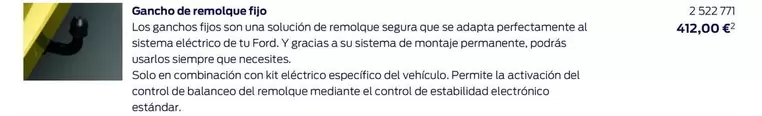 Oferta de Segura - Garacio De Remolable por 412€ en Ford