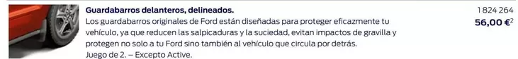 Oferta de Ford - Guardabarros Détantes, Adininado por 56€ en Ford