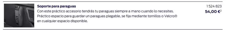 Oferta de Soporte Para Paraguas por 54€ en Ford