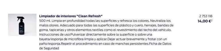 Oferta de Limpiador De Llantas " Clean Refresh" por 14€ en Ford