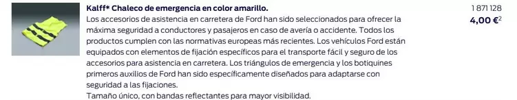 Oferta de Katif Chaiseo De Emergenda En Color Amatilo por 4€ en Ford