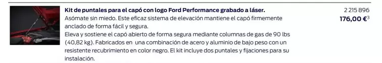 Oferta de Ford - Kit De Puntales Para El Capi Con Igp Ford Performance Grástada A L'iser por 176€ en Ford