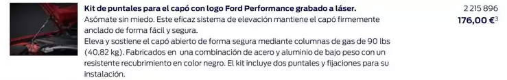 Oferta de Kit De Puntales Para El Cazo Con Isso For Performance Grasado O Lleser por 231€ en Ford