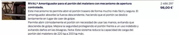 Oferta de Segura - Armarioquade Para Al Portón Del Maletín Con Mecamizamo De Aventura Con Corrada por 98€ en Ford