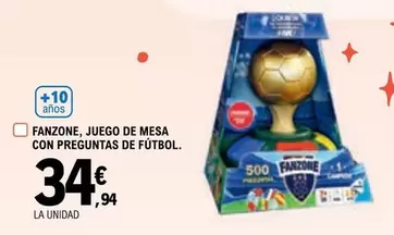 Oferta de Fanzone, Juego De Mesa Con Preguntas De Futbol por 34,94€ en E.Leclerc