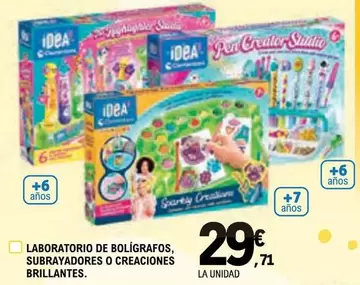 Oferta de Laboratorio De Boligrafos, Subrayadores O Creaciones Brillantes por 29,71€ en E.Leclerc