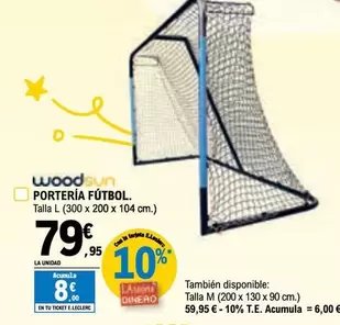 Oferta de Woodsun - Portería Fútbol por 79,95€ en E.Leclerc