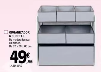 Oferta de Organizador 6 Cubetas por 49,95€ en E.Leclerc