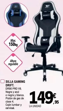 Oferta de Silla Gaming Drift por 149,95€ en E.Leclerc