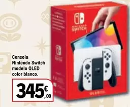 Oferta de Nintendo Switch - Consola Modelo Oled Color Blanco por 345€ en E.Leclerc