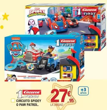 Oferta de Carrera - Circuito Spidey O Paw Patrol por 27,95€ en E.Leclerc