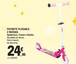 Oferta de Patinete Plegable 2 Ruedas por 24,95€ en E.Leclerc