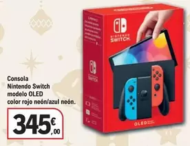 Oferta de Nintendo SWITCH  - Consola Switch Modelo Oled Color Rojo Neon/Azul Neon por 345€ en E.Leclerc