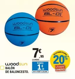 Oferta de Woodsun - Balon De Baloncesto por 7,95€ en E.Leclerc