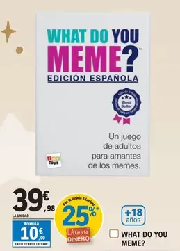 Oferta de What Do You Meme? por 39,98€ en E.Leclerc