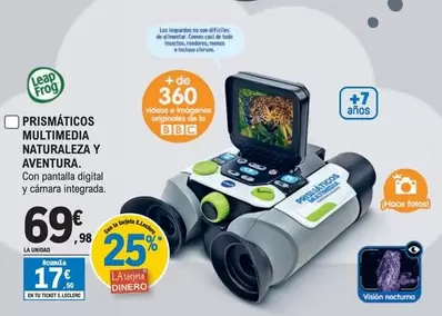 Oferta de Leap Frog - Prismáticos Multimedia Naturaleza Y Aventura por 69,98€ en E.Leclerc