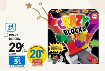 Oferta de Educa - Crazy Blocks por 29,91€ en E.Leclerc