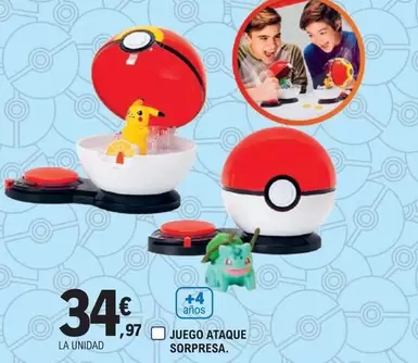 Oferta de Pokemon - Juego Ataque Sorpresa por 34,97€ en E.Leclerc