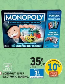 Oferta de Hasbro - Monopoly Super Electronic Banking por 35,55€ en E.Leclerc