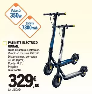 Oferta de Urban - Patinete Eléctrico por 329€ en E.Leclerc