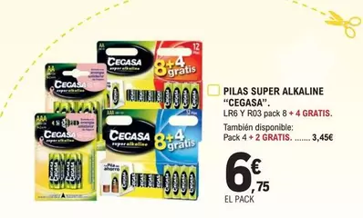 Oferta de Cegasa - Pilas Super Alkaline por 6,75€ en E.Leclerc